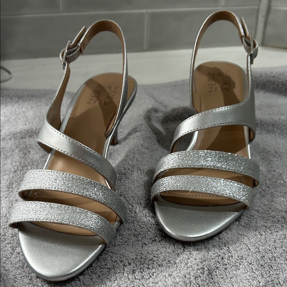 Naturalizer Metallic Strappy Sandals